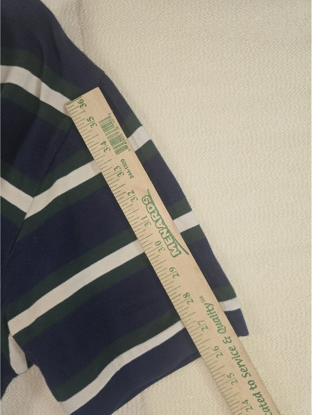 Vintage Polo Ralph Lauren Striped Polo Shirt XXL Blue Green White Cotton